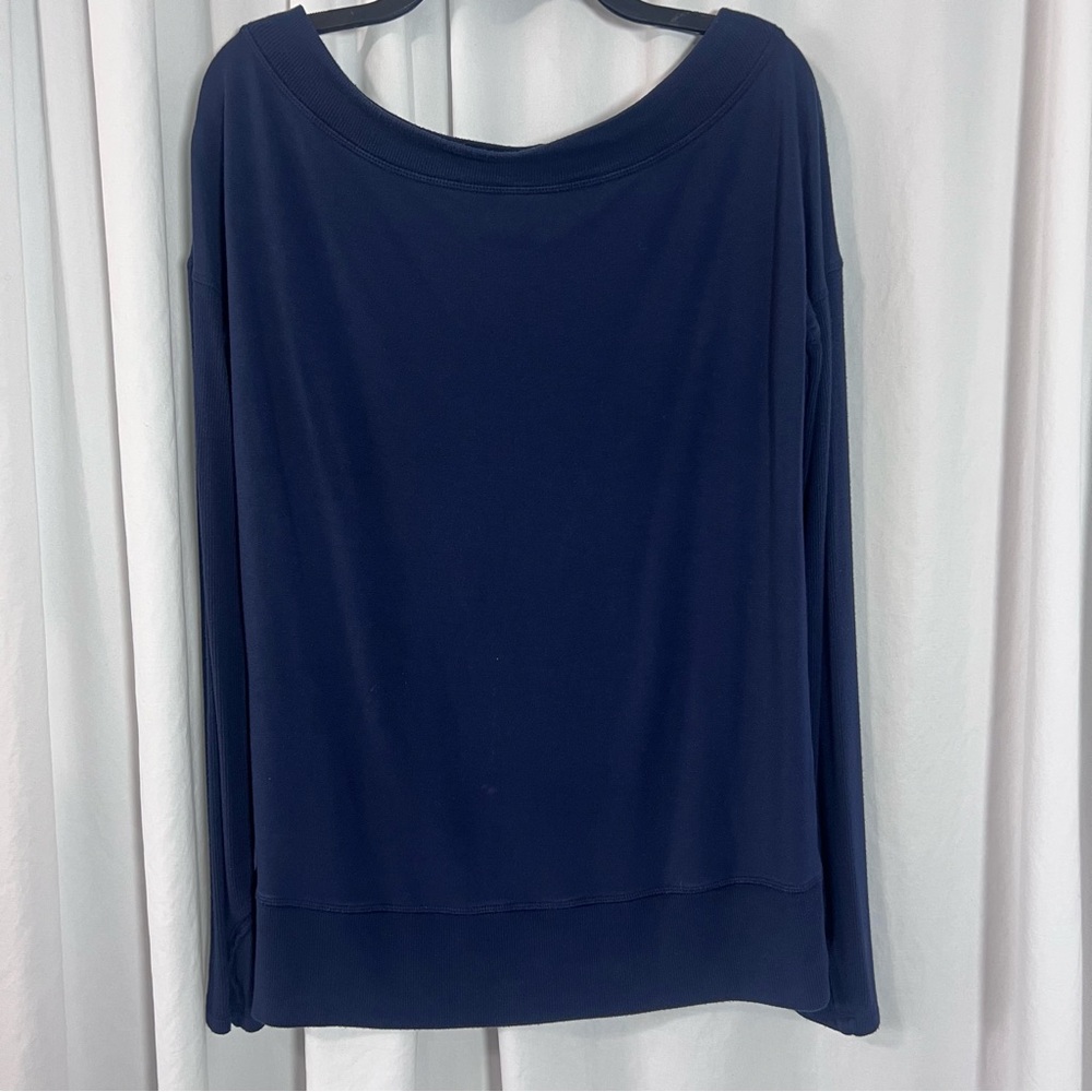 Athleta Women's Blue Boat Neck Top